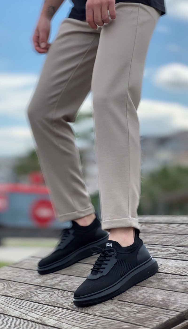 Boa BA0812 Men Casual Shoes,  Leather Black Fashion Shoes - Image 2