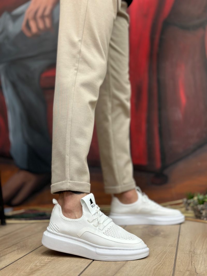 Boa BA0375 Men Casual Shoes,  Leather White Fashion Shoes - Image 2