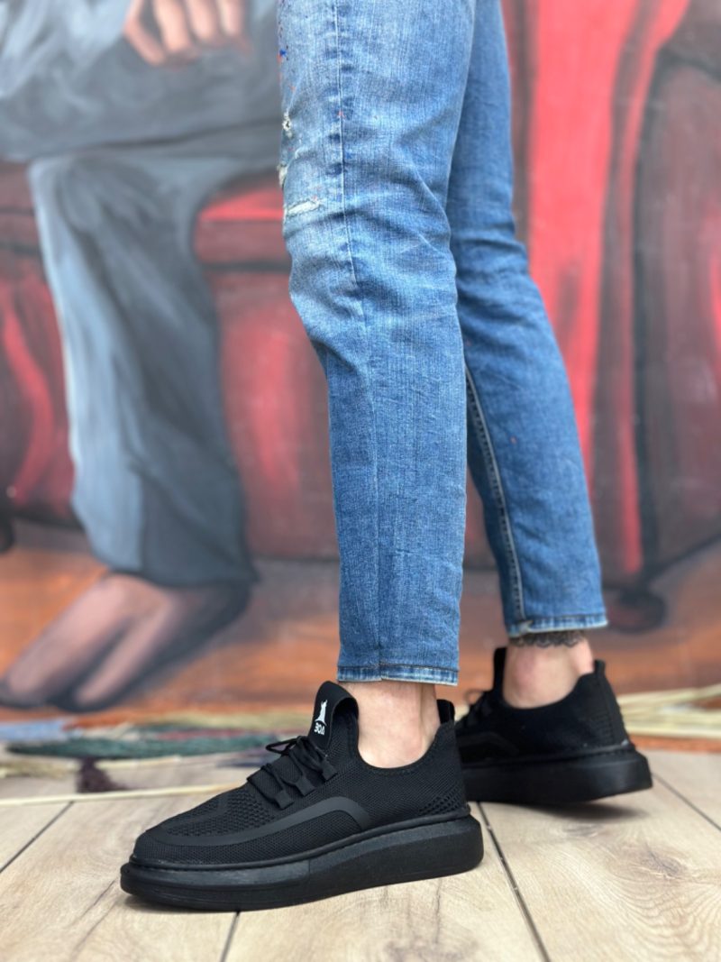 Boa BA0375 Men Casual Shoes,  Leather Black  Fashion Shoes - Image 3