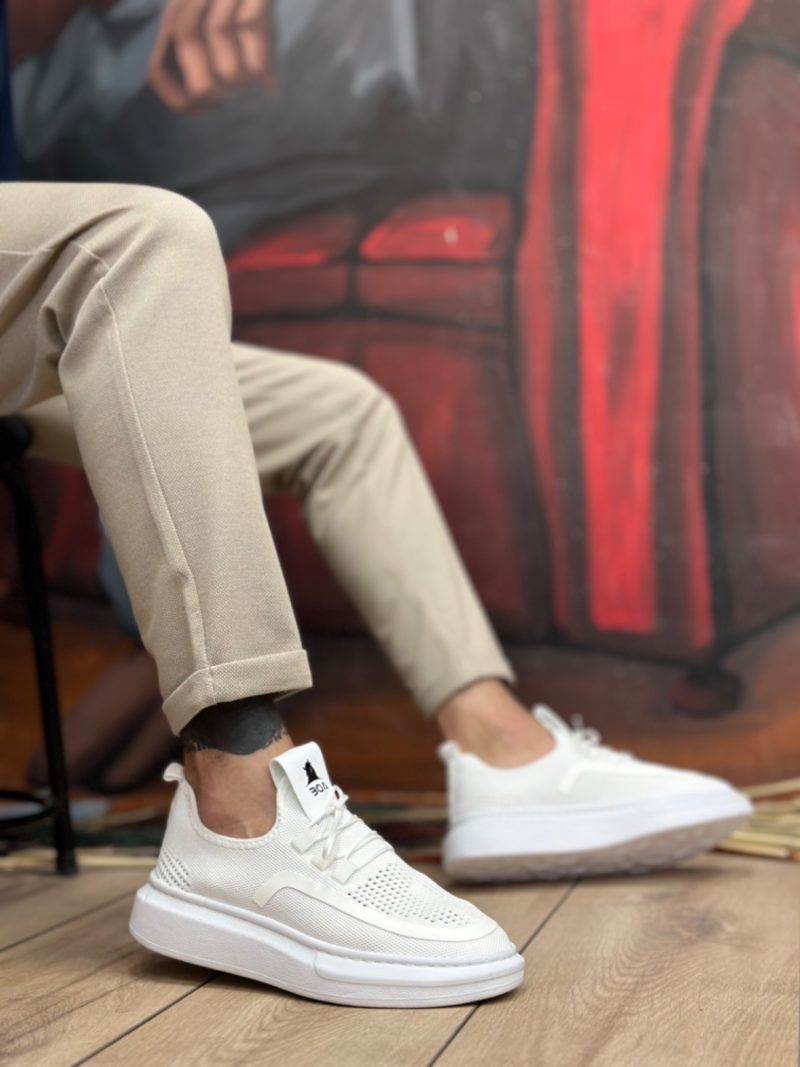 Boa BA0375 Men Casual Shoes,  Leather White Fashion Shoes