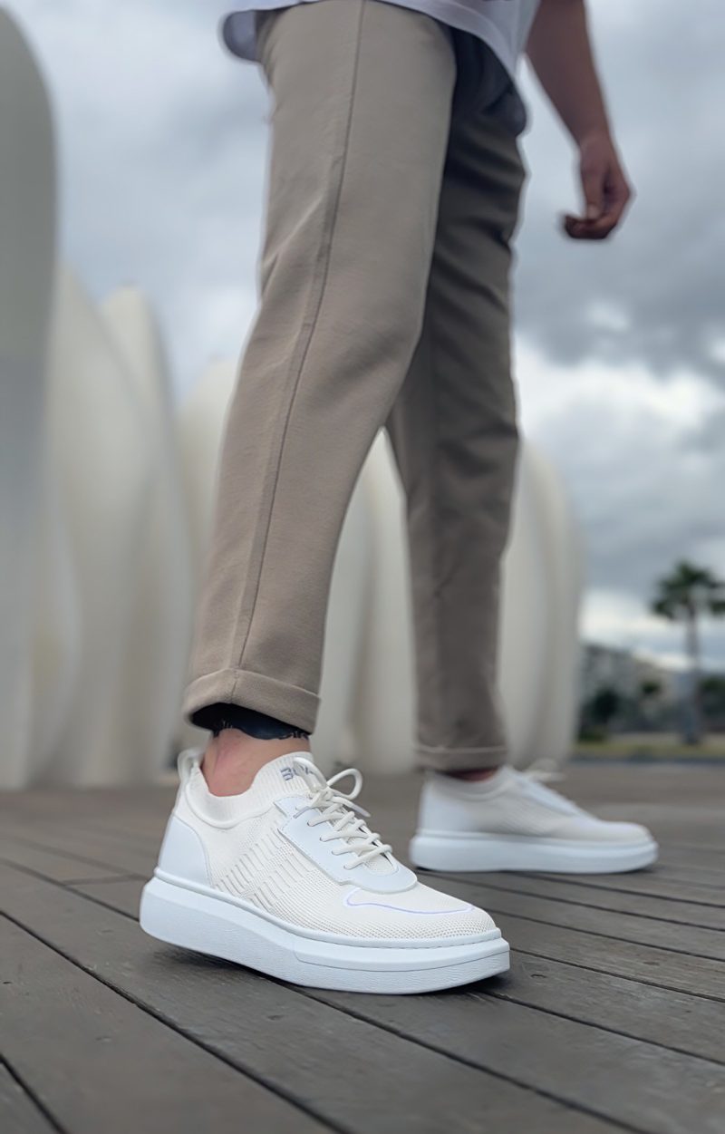 Boa BA0812 Men Casual Shoes,  Leather White Fashion Shoes - Image 4