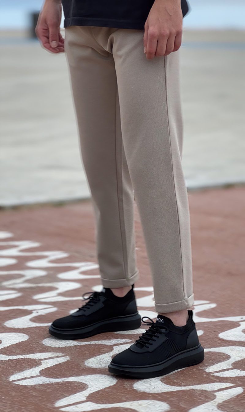 Boa BA0812 Men Casual Shoes,  Leather Black Fashion Shoes - Image 3