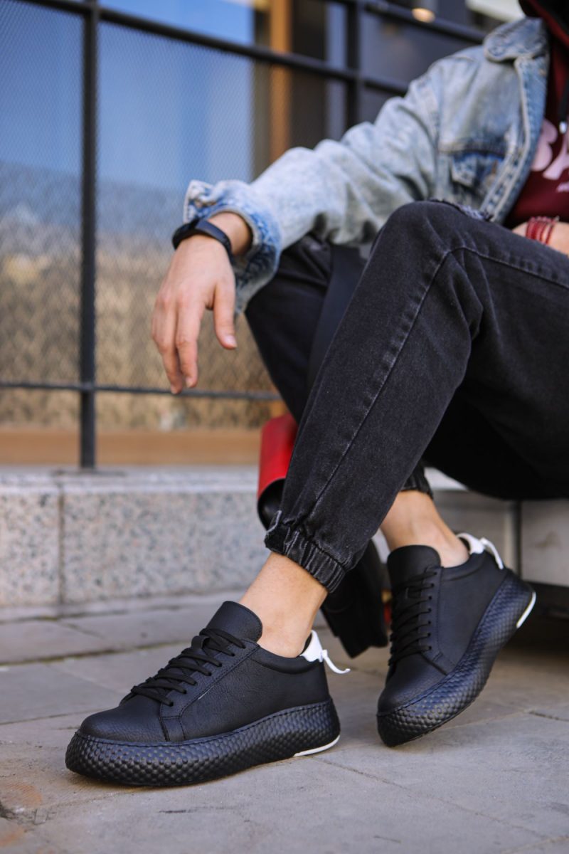 Chekich CH107 Men's Sneakers, Fashion Shoes, Black/White - Image 2