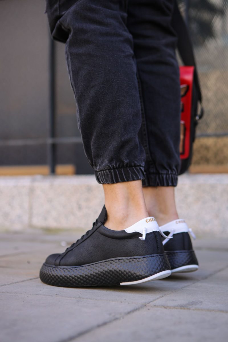 Chekich CH107 Men's Sneakers, Fashion Shoes, Black/White - Image 4