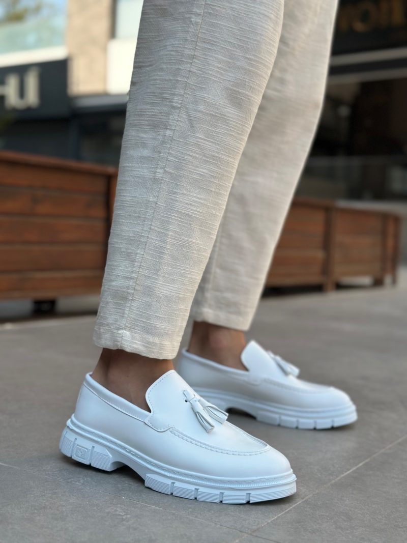 Boa BA0240 Men Sneakers,  Leather White Fashion Shoes - Image 3