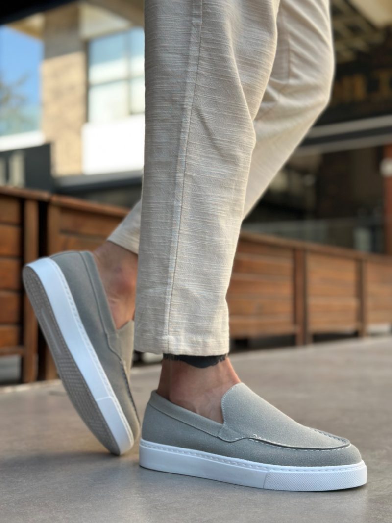 Boa BA0241 Men Sneakers,  Leather Grey Fashion Shoes - Image 3