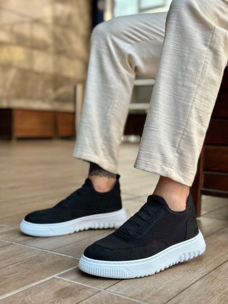 Boa BA0911 Men Casual Shoes,  Leather Black  Fashion Shoes - Image 3