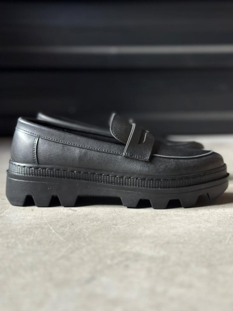 Solaress 779 Mens Sneakers, Leather Daily Shoes Black Black Sole