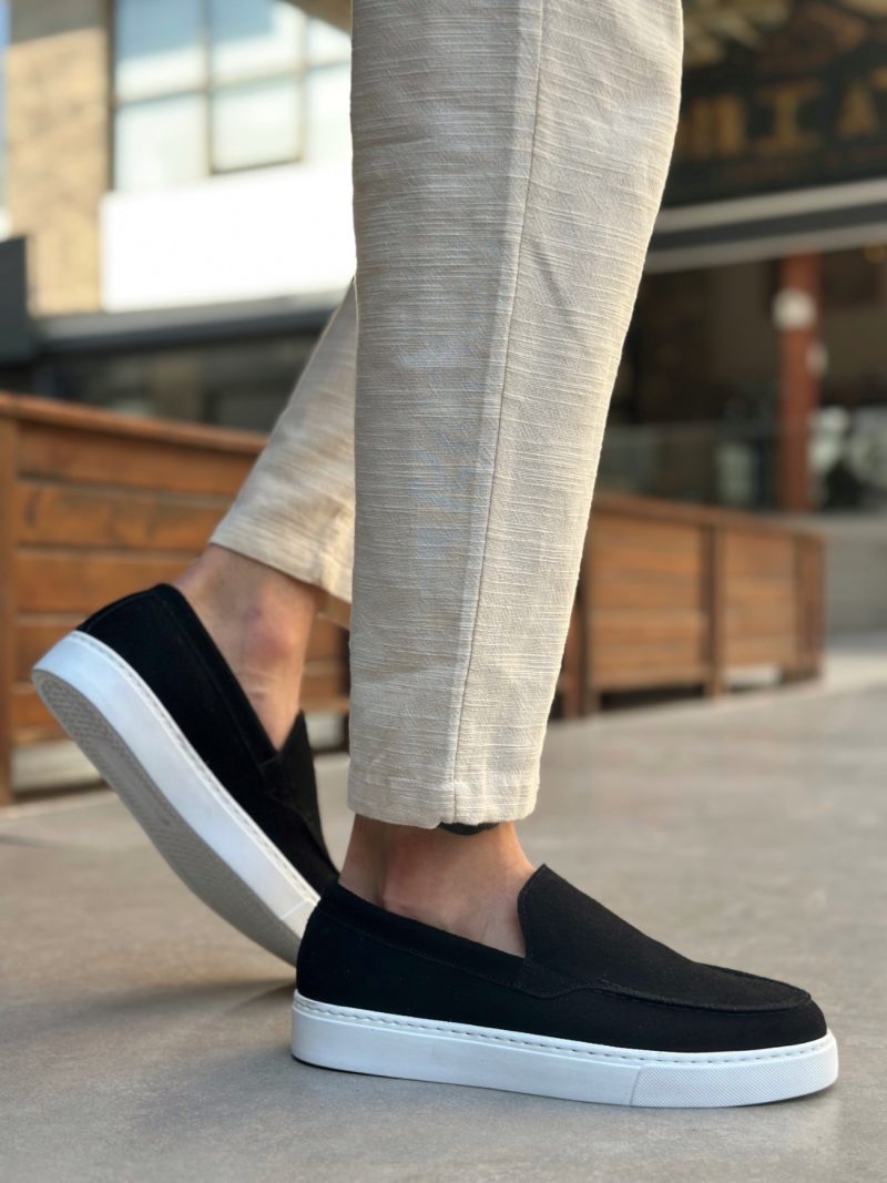 Boa BA0241 Men Sneakers,  Leather Black  Fashion Shoes - Image 2