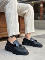 Boa BA0240 Men Sneakers,  Leather Black Fashion Shoes