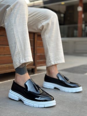 Boa BA0240 Men Sneakers, Rugan Leather Black  Fashion Shoes