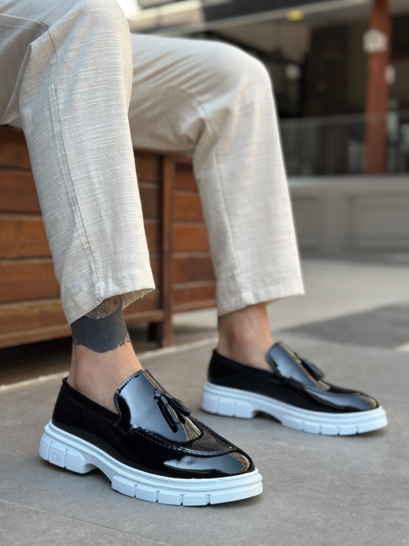 Boa BA0240 Men Sneakers, Rugan Leather Black  Fashion Shoes