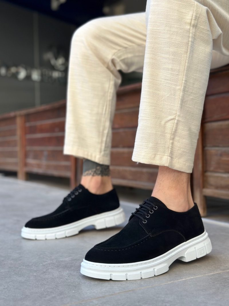 Boa BA0237 Men Classic Shoes,  Leather Black Fashion Shoes - Image 3