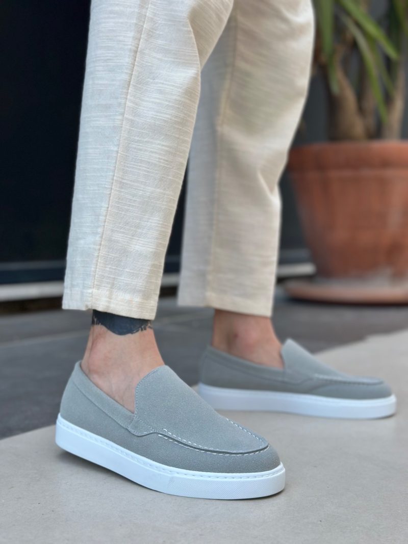Boa BA0241 Men Sneakers,  Leather Grey Fashion Shoes - Image 5