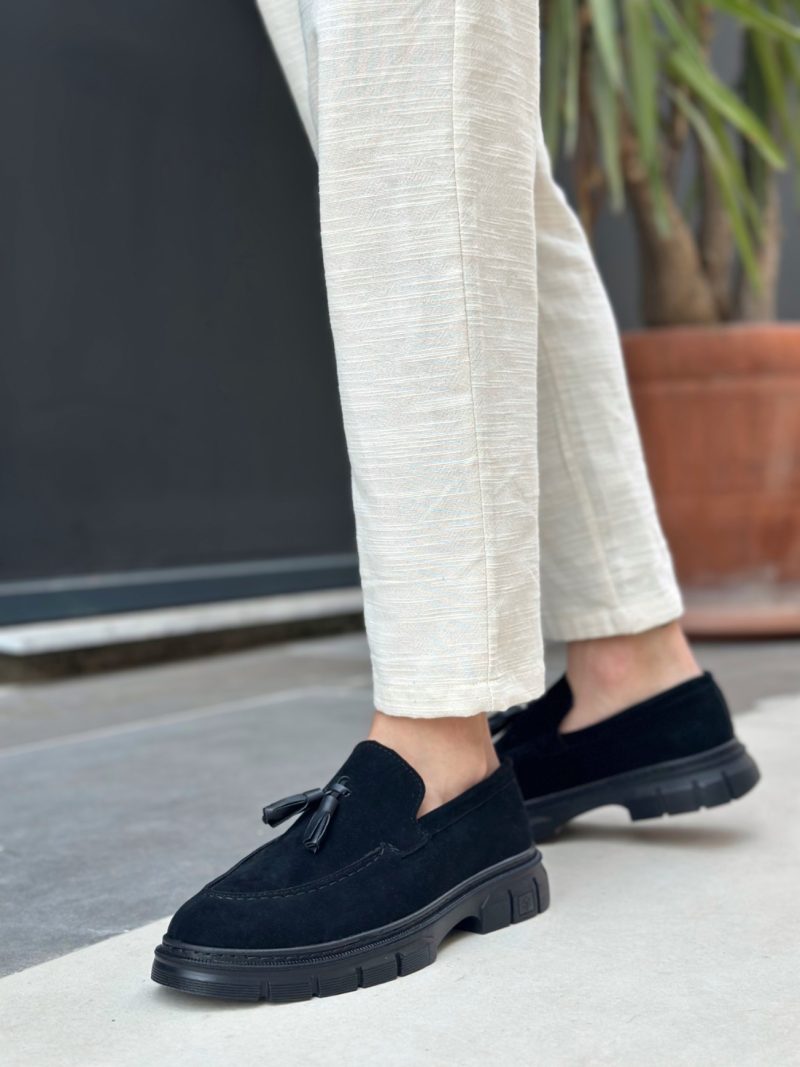 Boa BA0240 Men Sneakers,  Leather Black Fashion Shoes - Image 2