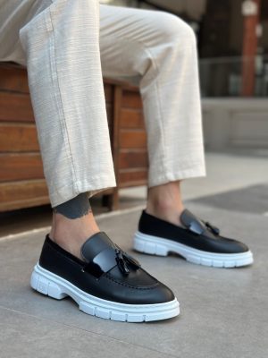 Boa BA0240 Men Sneakers,  Leather Black  Fashion Shoes