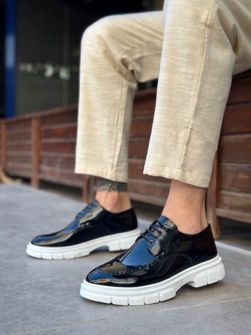 Boa BA0237 Men Classic Shoes, Rugan Leather Black  Fashion Shoes - Image 3