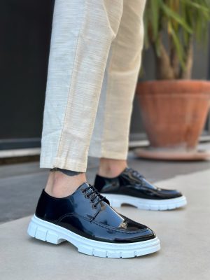 Boa BA0237 Men Classic Shoes, Rugan Leather Black  Fashion Shoes