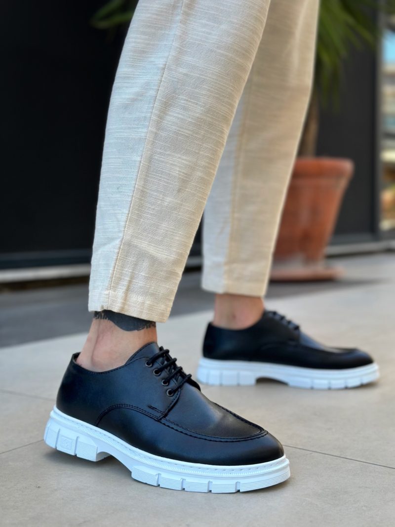 Boa BA0237 Men Classic Shoes, Rugan Leather Black Fashion Shoes - Image 3