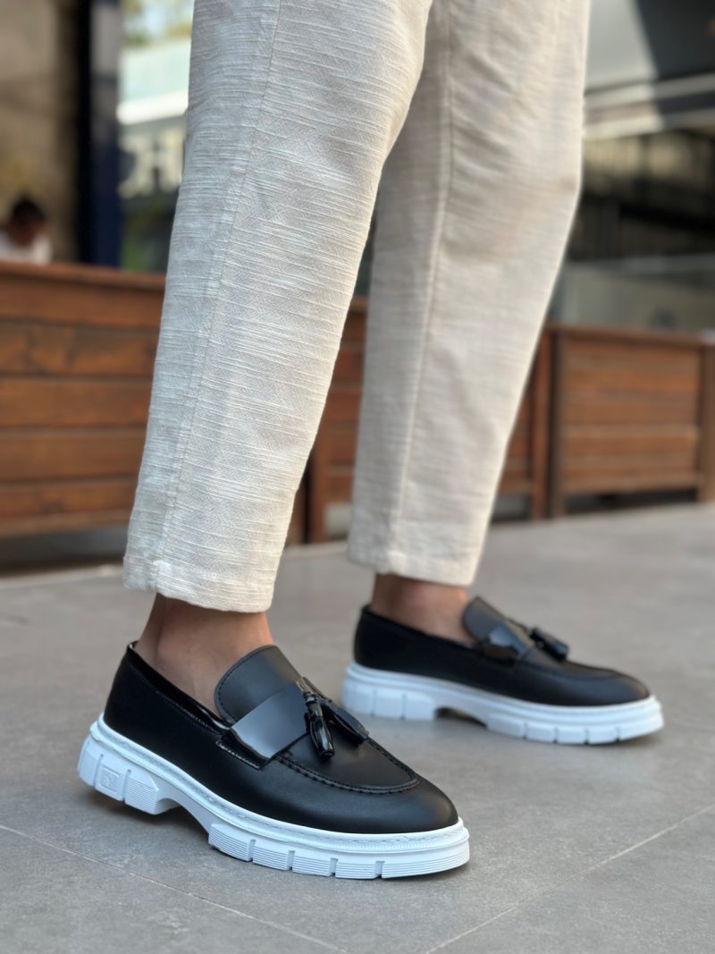 Boa BA0240 Men Sneakers,  Leather Black  Fashion Shoes - Image 3