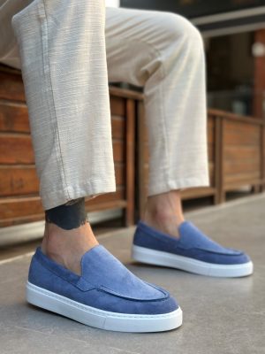 Boa BA0241 Men Sneakers,  Leather Blue Fashion Shoes