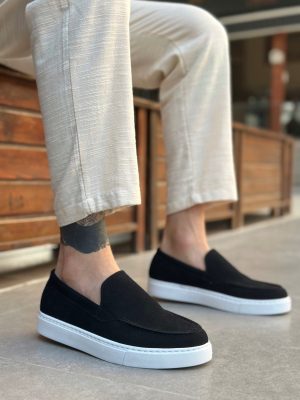 Boa BA0241 Men Sneakers,  Leather Black  Fashion Shoes