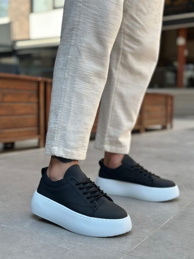 Boa LE11-S Men Sneakers,  Leather Black  Fashion Shoes - Image 3