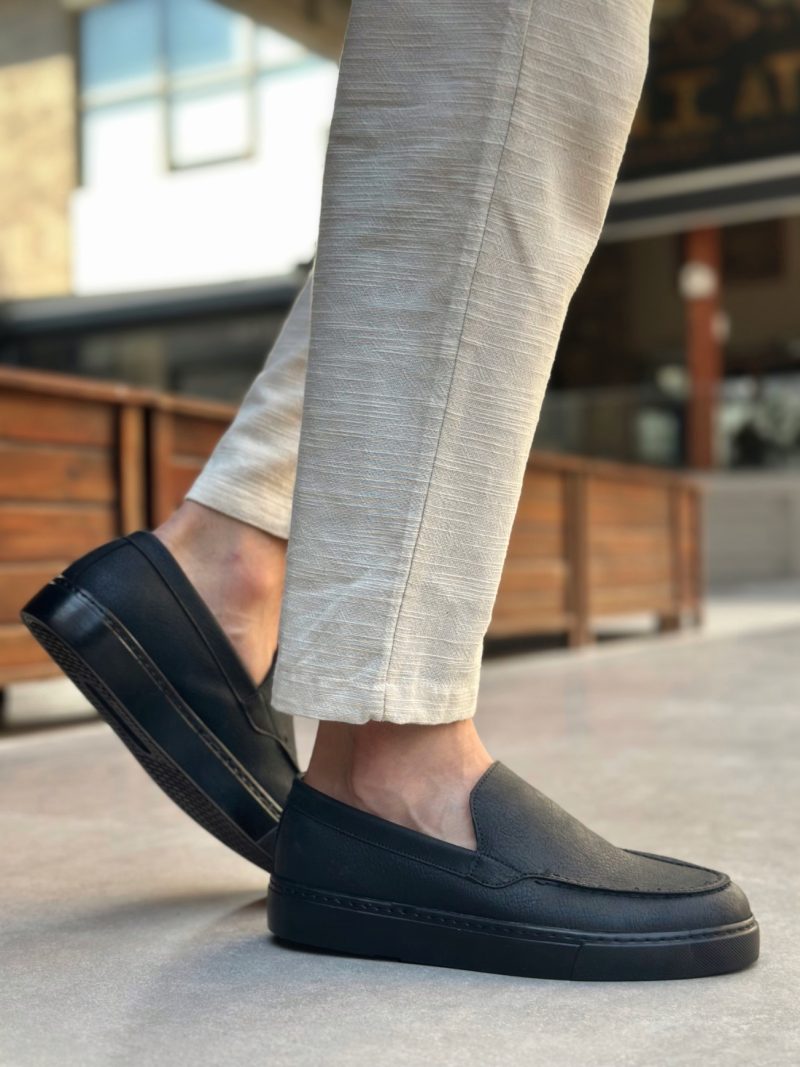 Boa BA0241 Men Sneakers,  Leather Black  Fashion Shoes - Image 3