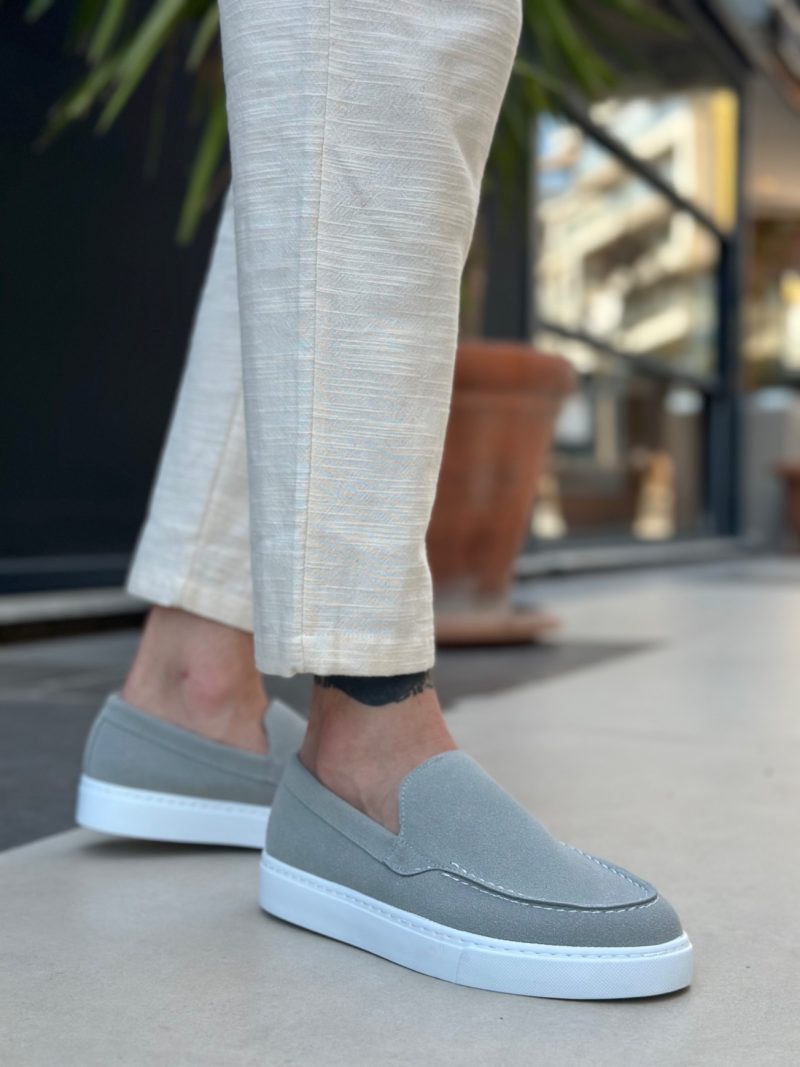 Boa BA0241 Men Sneakers,  Leather Grey Fashion Shoes - Image 4