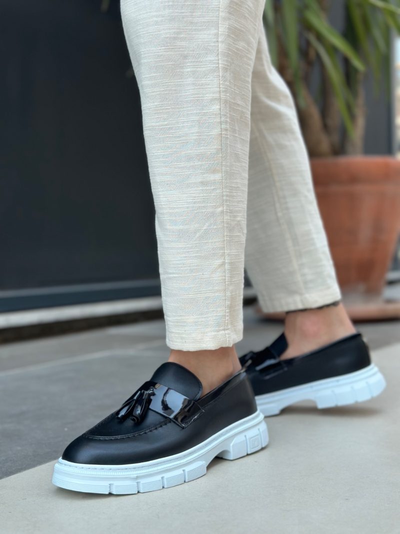 Boa BA0240 Men Sneakers,  Leather Black  Fashion Shoes - Image 2