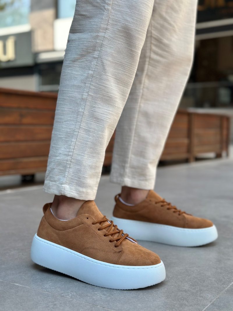 Boa LE11-T Men Sneakers,  Leather Brown Fashion Shoes - Image 3