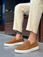 Boa BA0241 Men Sneakers,  Leather Brown Fashion Shoes