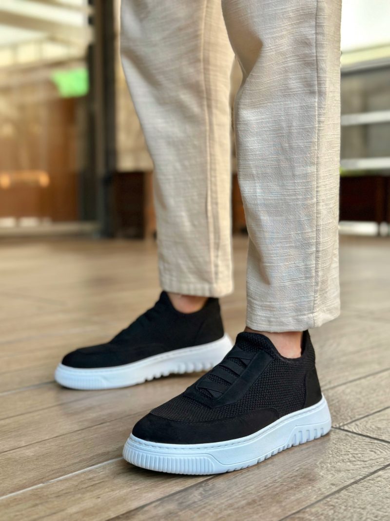 Boa BA0911 Men Casual Shoes,  Leather Black  Fashion Shoes