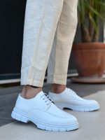 Boa BA0237 Men Classic Shoes, Rugan Leather White Fashion Shoes