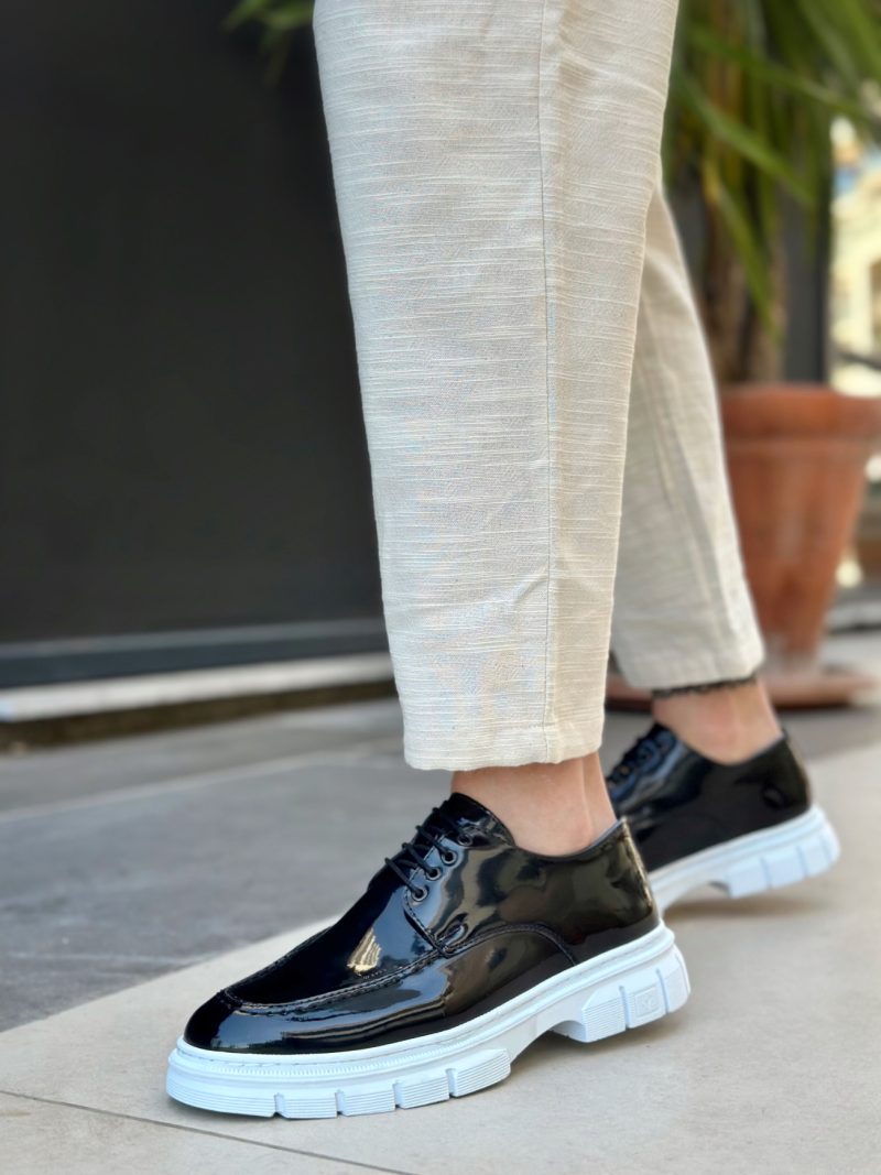 Boa BA0237 Men Classic Shoes, Rugan Leather Black  Fashion Shoes - Image 2