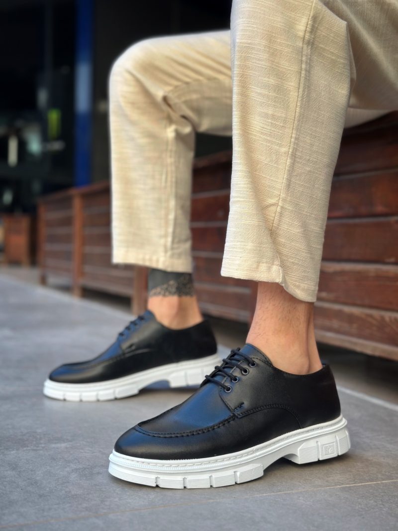 Boa BA0237 Men Classic Shoes, Rugan Leather Black Fashion Shoes - Image 2