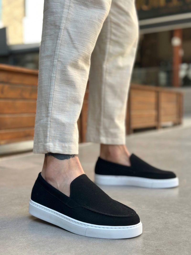 Boa BA0241 Men Sneakers,  Leather Black  Fashion Shoes - Image 3
