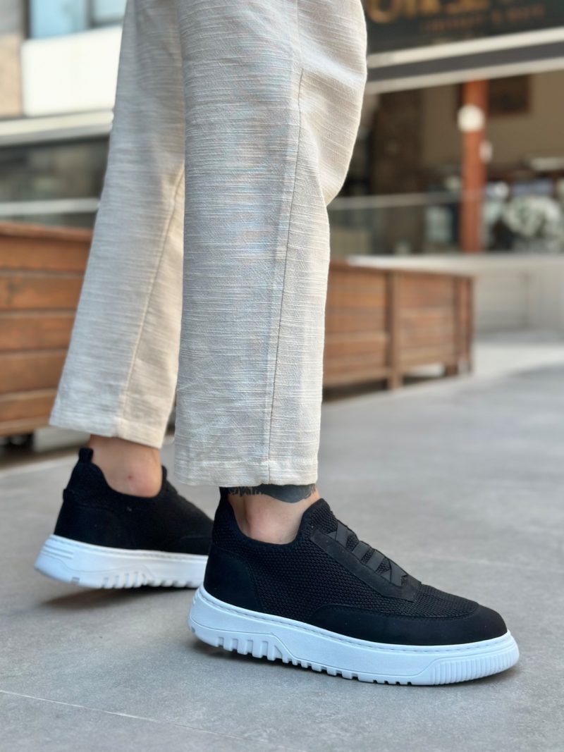 Boa BA0911 Men Casual Shoes,  Leather Black  Fashion Shoes - Image 2