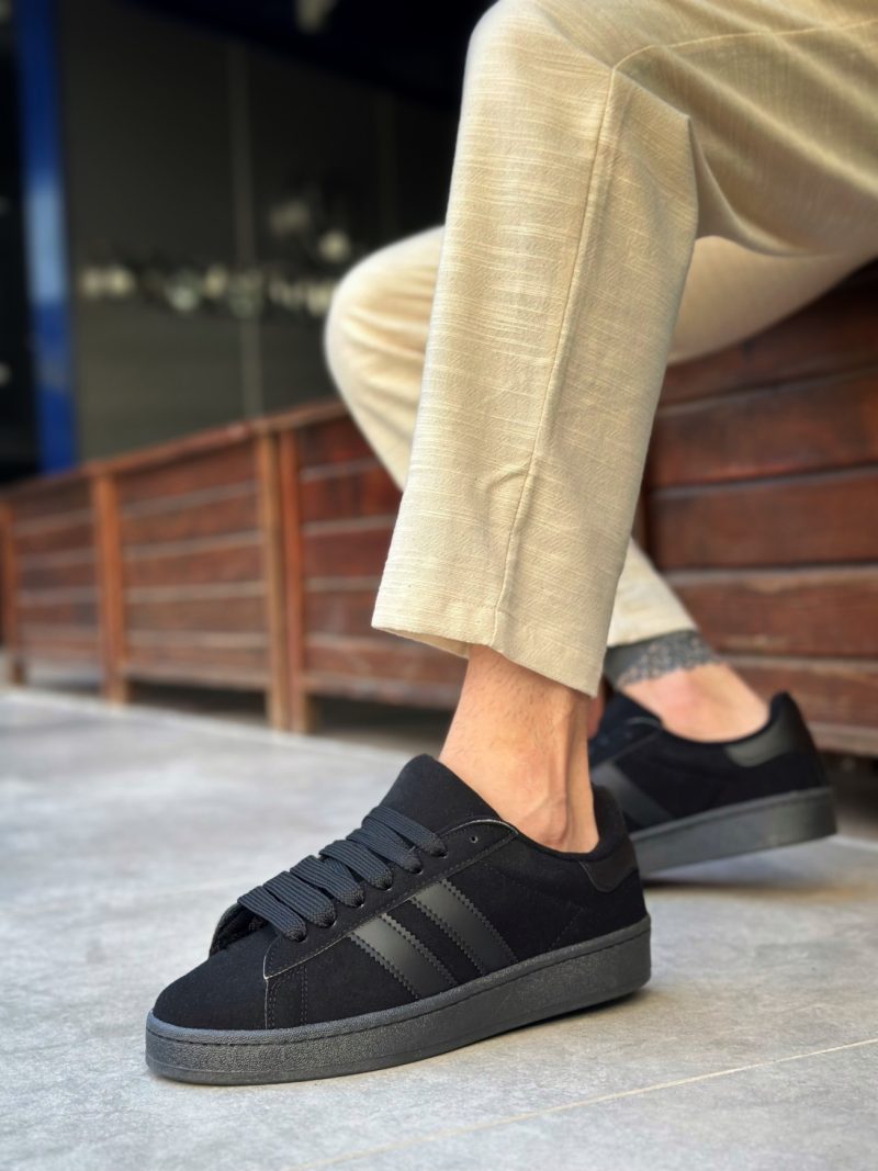 Boa BA0235 Men Sneakers,  Leather Black  Fashion Shoes - Image 2