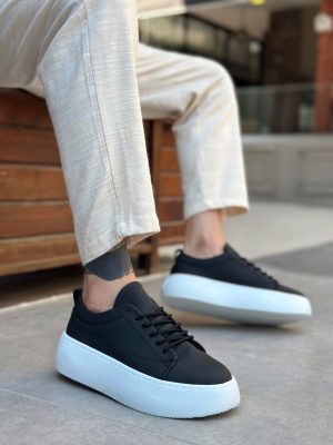 Boa LE11-S Men Sneakers,  Leather Black  Fashion Shoes