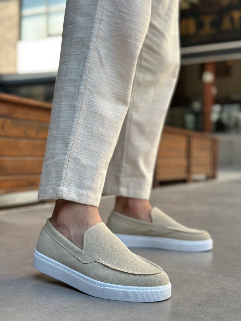 Boa BA0241 Men Sneakers,  Leather Beige Fashion Shoes - Image 2