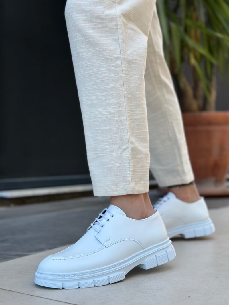 Boa BA0237 Men Classic Shoes, Rugan Leather White Fashion Shoes - Image 2