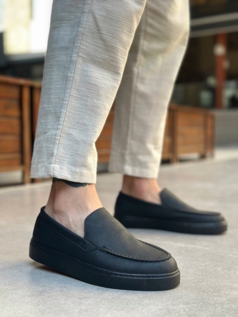 Boa BA0241 Men Sneakers,  Leather Black  Fashion Shoes - Image 2
