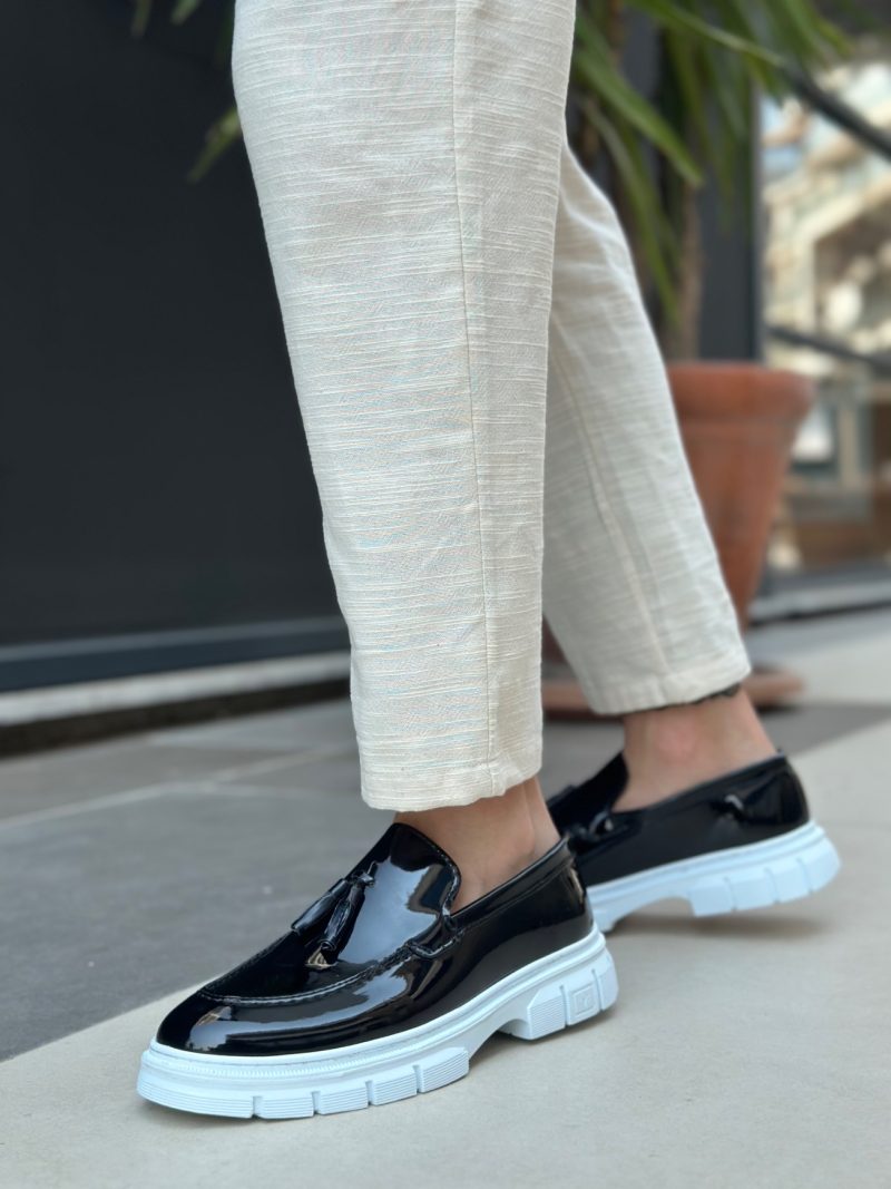 Boa BA0240 Men Sneakers, Rugan Leather Black  Fashion Shoes - Image 2