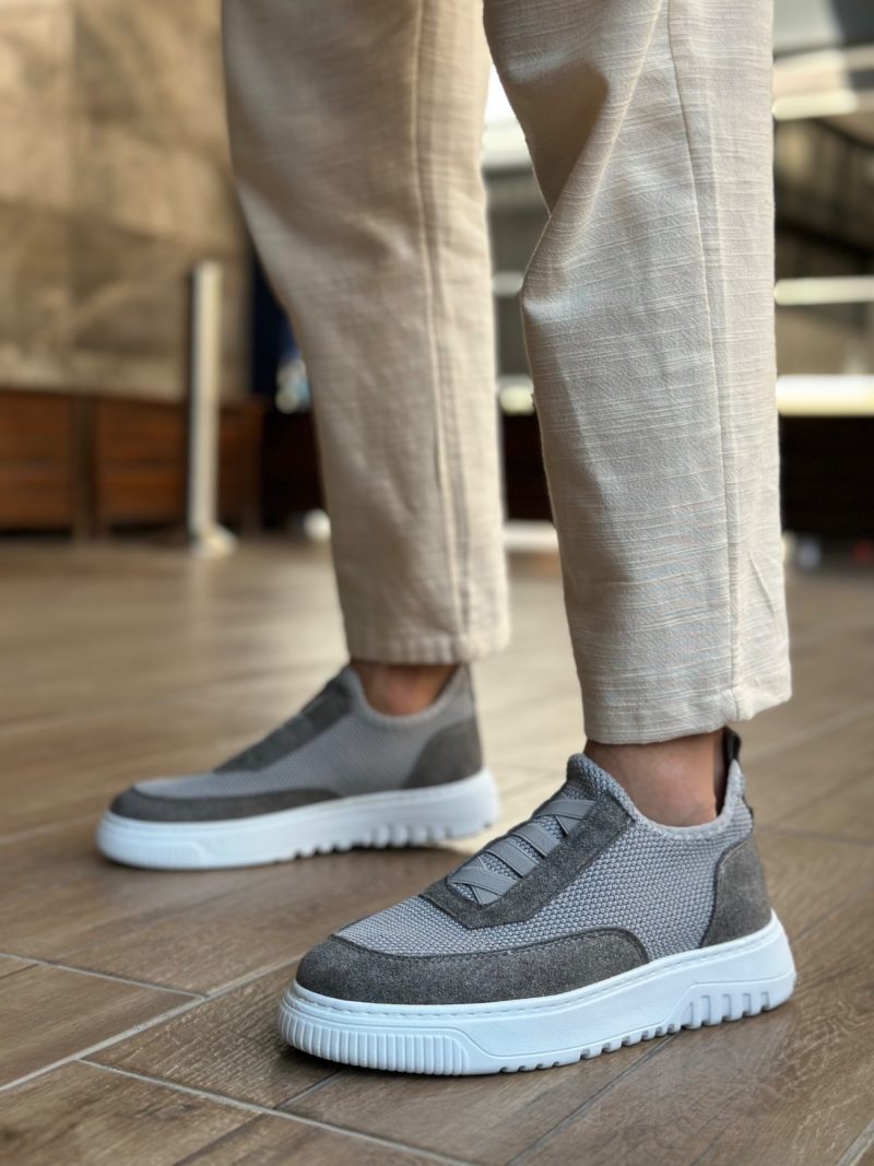 Boa BA0911 Men Casual Shoes,  Leather GRİ Fashion Shoes