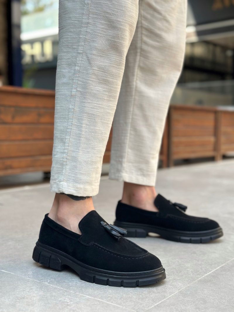Boa BA0240 Men Sneakers,  Leather Black Fashion Shoes - Image 3