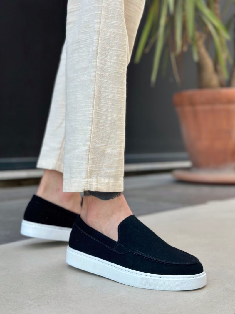 Boa BA0241 Men Sneakers,  Leather Black  Fashion Shoes - Image 4