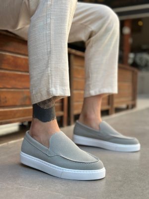 Boa BA0241 Men Sneakers,  Leather Grey Fashion Shoes