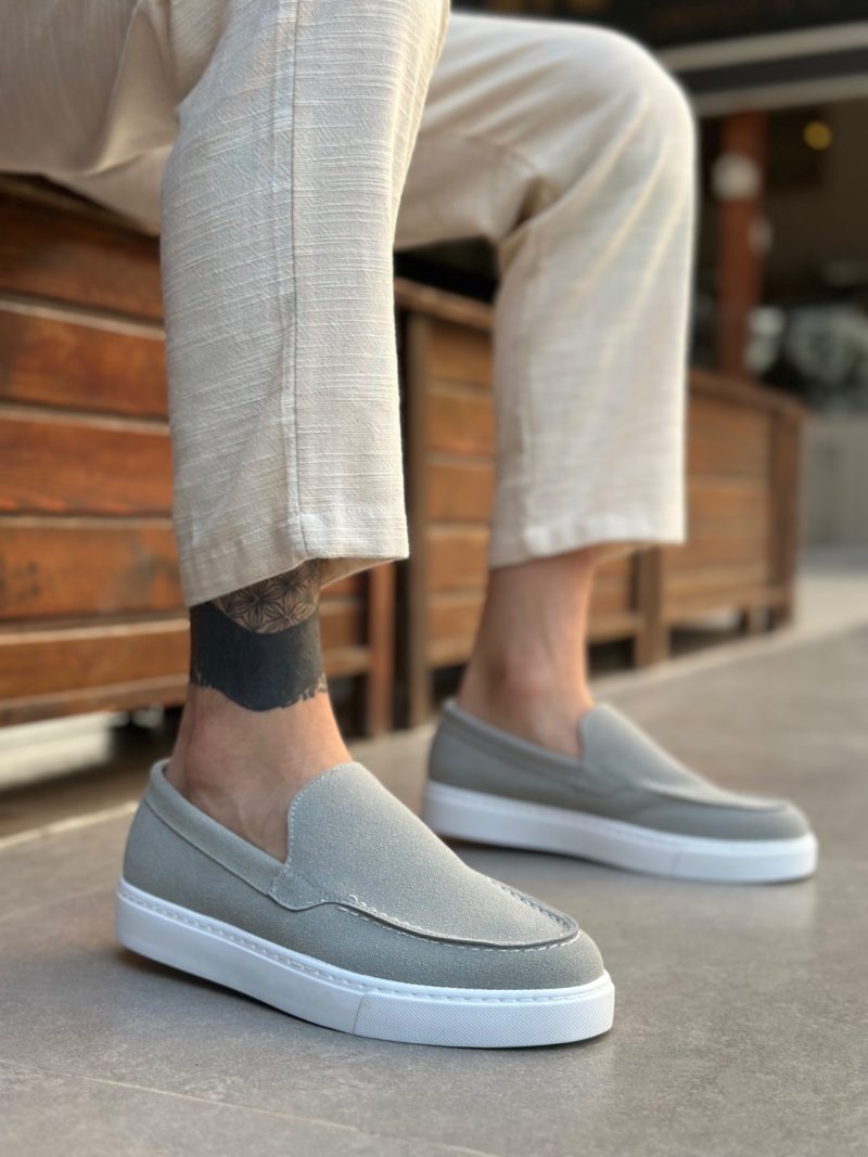 Boa BA0241 Men Sneakers,  Leather Grey Fashion Shoes