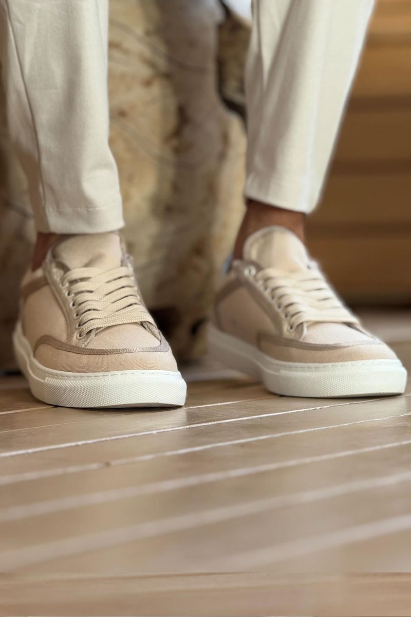 Chekich CH250 Men's Sneakers, Fashion Shoes, Beige/Beige - Image 4